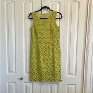 Talbots Green Lace Midi Dress